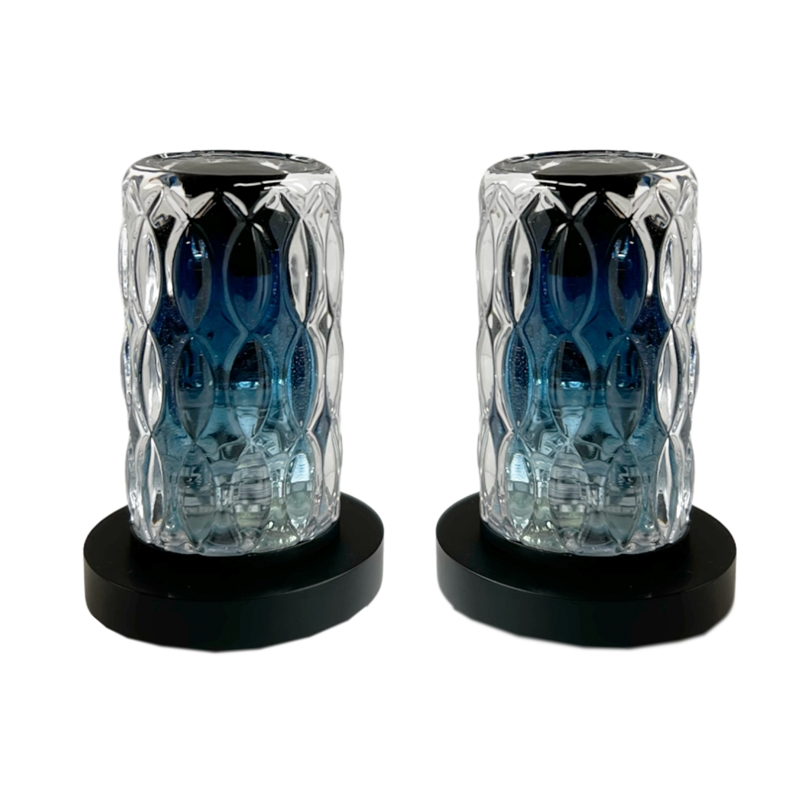 Pemberly Row Matte Black Brass Bathroom Faucet with Blue Glass Handles