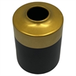 Pemberly Row Contemporary 8-inch Tall Black and Gold Ceramic Vase