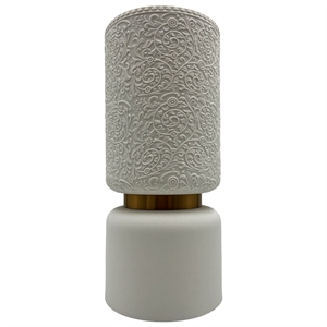 Pemberly Row 12-inch Tall Modern Ceramic Flower Vase in White