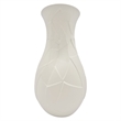 Pemberly Row Contemporary 12-inch Tall Ceramic Flower Vase in Whtie
