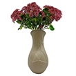 Pemberly Row Contemporary 12-inch Tall Ceramic Flower Vase in Beige