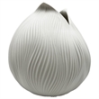Pemberly Row 9-inch Tall Modern Ceramic Flower Vase in White