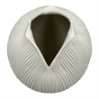 Pemberly Row 9-inch Tall Modern Ceramic Flower Vase in White