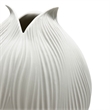 Pemberly Row 9-inch Tall Modern Ceramic Flower Vase in White