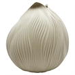 Pemberly Row 9-inch Tall Modern Ceramic Flower Vase in Beige