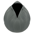 Pemberly Row Contemporary 9-inch Tall Ceramic Flower Vase in Grey