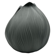 Pemberly Row Contemporary 9-inch Tall Ceramic Flower Vase in Grey