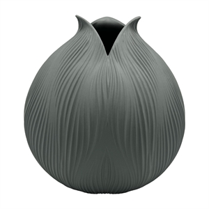 Pemberly Row Contemporary 9-inch Tall Ceramic Flower Vase in Grey
