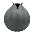 Pemberly Row Contemporary 9-inch Tall Ceramic Flower Vase in Grey