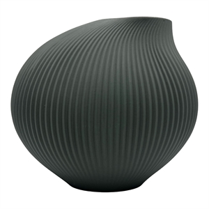 Pemberly Row 7-inch Wide Modern Ceramic Vase for Flowers in Grey