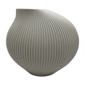 Pemberly Row 7-inch Wide Modern Ceramic Vase for Flowers in White