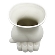 Pemberly Row Contemporary 9-inch Tall White Hand Ceramic Vase