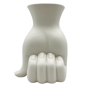 Pemberly Row Contemporary 9-inch Tall White Hand Ceramic Vase