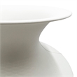 Pemberly Row Modern / Contemporary 10-inch Wide White Ceramic Vase