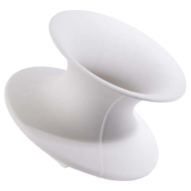Pemberly Row Modern / Contemporary 10-inch Wide White Ceramic Vase