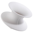 Pemberly Row Modern / Contemporary 10-inch Wide White Ceramic Vase