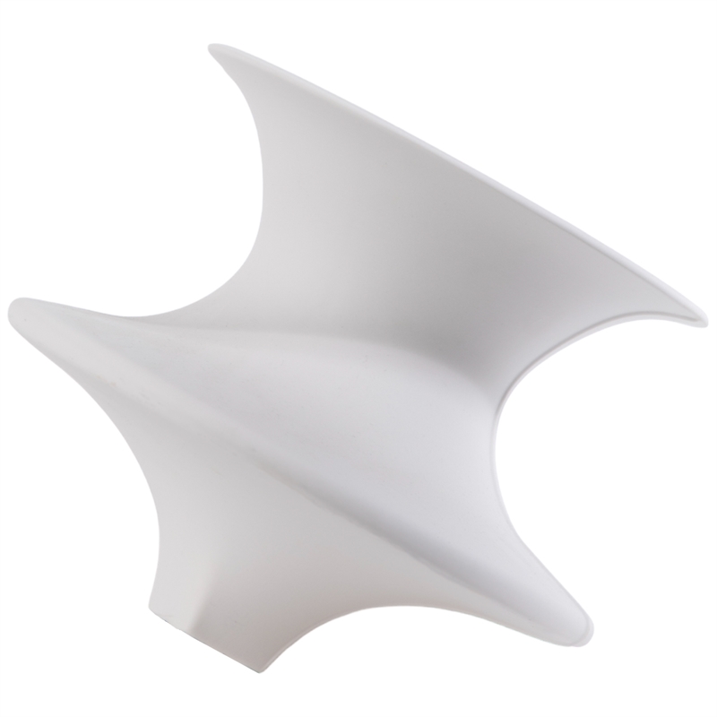 Pemberly Row Modern / Contemporary 10-inch Wide White Ceramic Vase