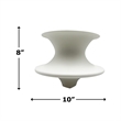 Pemberly Row Modern / Contemporary 10-inch Wide White Ceramic Vase