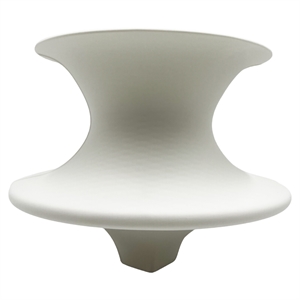 Pemberly Row Modern / Contemporary 10-inch Wide White Ceramic Vase