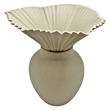 Pemberly Row Modern / Contemporary 11-inch Tall Beige Ceramic Vase