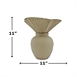 Pemberly Row Modern / Contemporary 11-inch Tall Beige Ceramic Vase