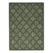 Pemberly Row Contemporary Easy Care Green Fabric Area Rug (6'x9')