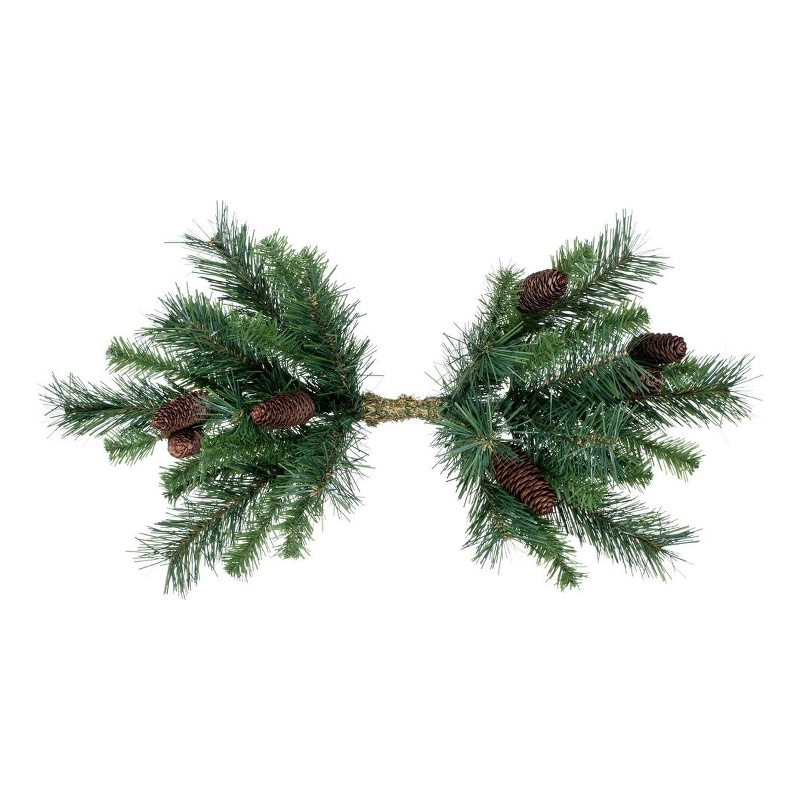 Pemberly Row Traditional Decorative 32-inch Swag with Cones 62 Tips