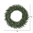 Pemberly Row Plastic Artificial Christmas Wreath with 1800 PVC Tips in Green