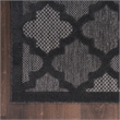 Pemberly Row Easy Care 12'x15' Charcoal Black Fabric Modern Area Rug
