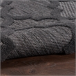 Pemberly Row Easy Care 12'x15' Charcoal Black Fabric Modern Area Rug