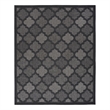 Pemberly Row Easy Care 12'x15' Charcoal Black Fabric Modern Area Rug