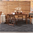 Pemberly Row Easy Care 10'x14' Charcoal Black Fabric Modern Area Rug
