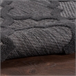 Pemberly Row Easy Care 10'x14' Charcoal Black Fabric Modern Area Rug