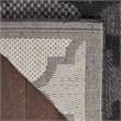 Pemberly Row Easy Care 10'x14' Charcoal Black Fabric Modern Area Rug