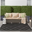 Pemberly Row Easy Care 9' Square Charcoal Black Fabric Modern Area Rug