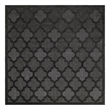 Pemberly Row Easy Care 9' Square Charcoal Black Fabric Modern Area Rug