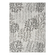 Pemberly Row Contemporary Home Garden Oasis 5'x7' Fabric Grey Area Rug