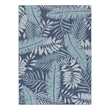 Pemberly Row Contemporary Home Garden Oasis 6'x9' Fabric Navy Area Rug
