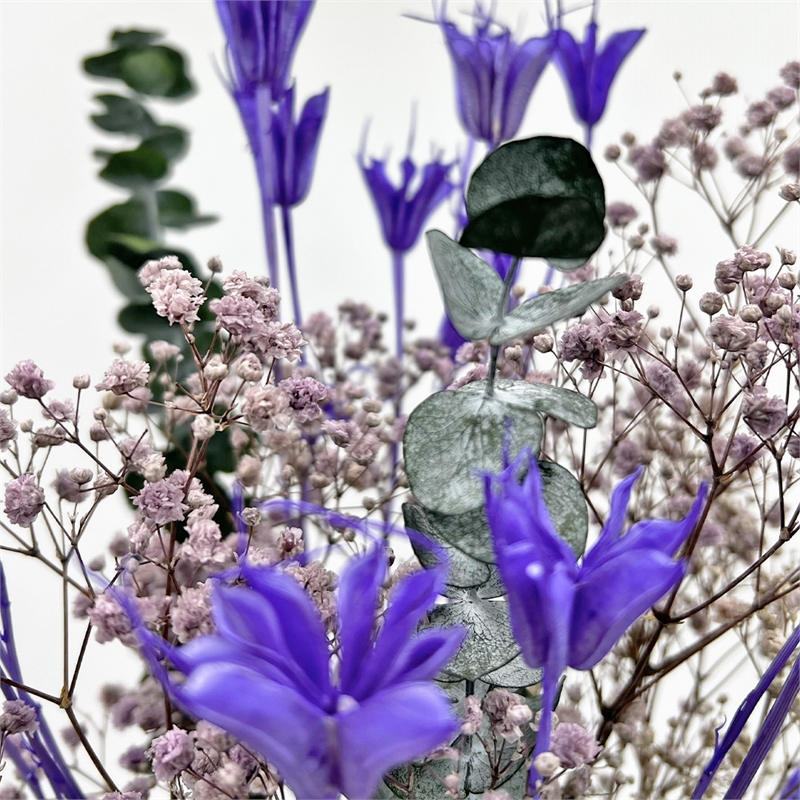 Pemberly Row 10-inch High Real Preserved Mixed Bouquets in Small Size