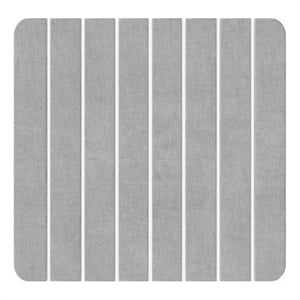 Pemberly Row Modern 16x12&quot Diatomite Stone Small Bath Mat in Gray