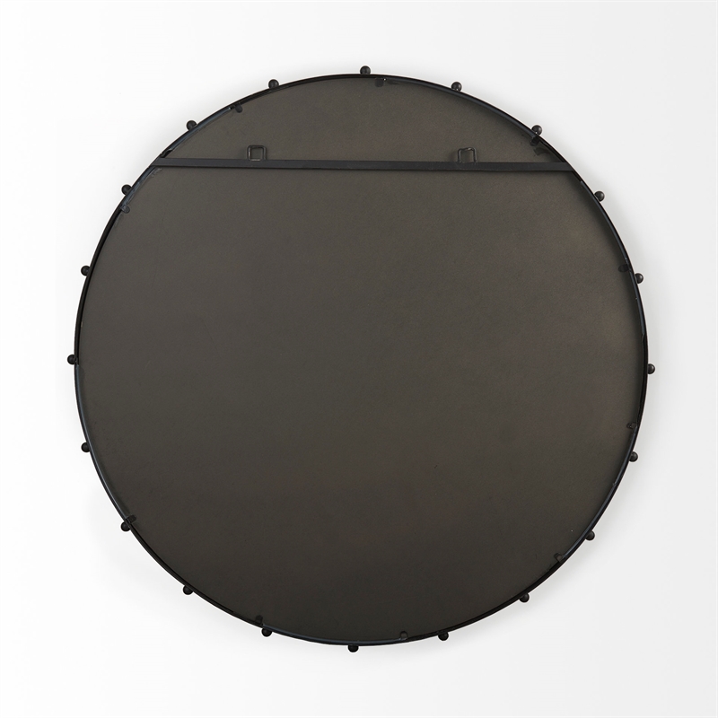 Pemberly Row Modern / Contemporary Large Black Finish Wall Mirror