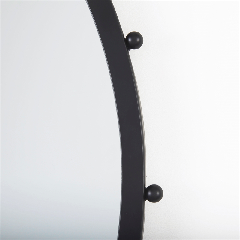 Pemberly Row Modern / Contemporary Large Black Finish Wall Mirror