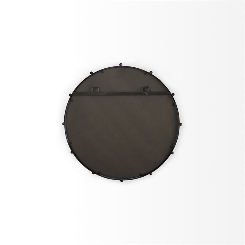 Pemberly Row Modern / Contemporary Small Black Finish Wall Mirror