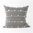 Pemberly Row 20x20 Navy And Cream With White Detail Decorative Pillow Cover