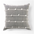 Pemberly Row 20x20 Navy And Cream With White Detail Decorative Pillow Cover