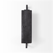 Pemberly Row Rectangular Large industrial Wall Clock in Black