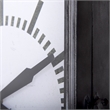 Pemberly Row Rectangular Large industrial Wall Clock in Black