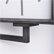 Pemberly Row Rectangular Large industrial Wall Clock in Black