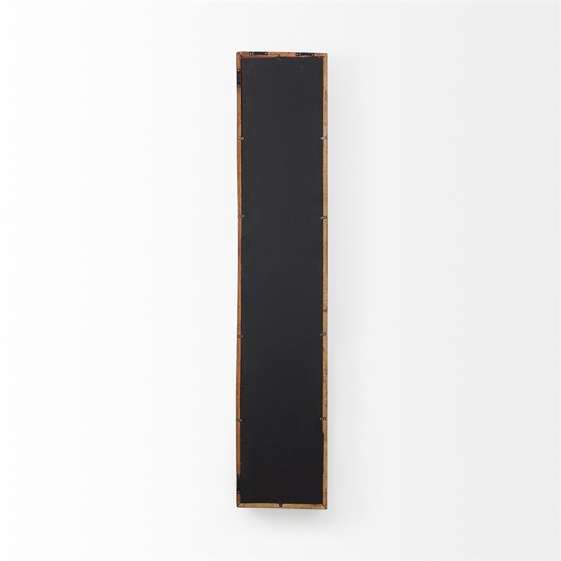 Pemberly Row 12Lx2Wx59H Brown Wood Frame Rectangular Wall Mirror