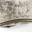 Pemberly Row Light And Dark Gray Fabric Seat with Antique Gold Metal Frame Bench
